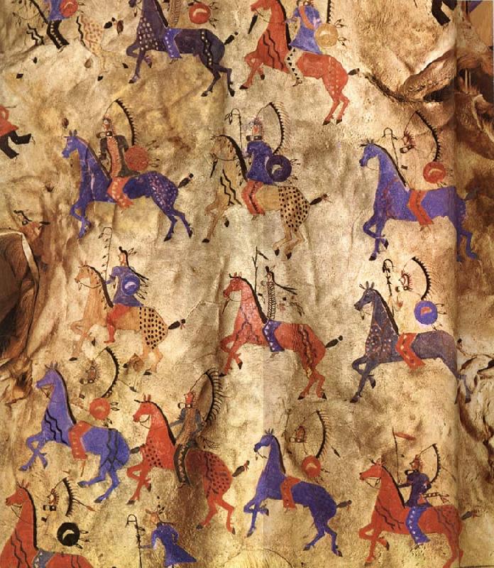 unknow artist Detail of an Elk Hide France oil painting art